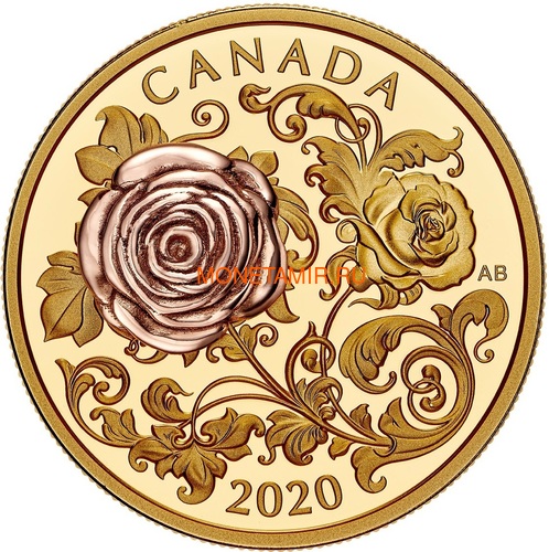 200  2020    (Canada 200$ 2020 The Queen Elizabeth Rose 1 oz Gold Coin)..85 ()
