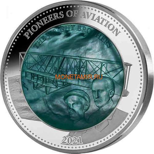   25  2021        (Solomon Isl 25$ 2021 Pioneers of Aviation Mother of Pearl 5oz Silver Coin Proof)..002710858507/M ()