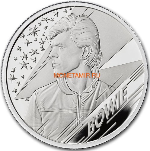  1  2020     ( GB 1&#163; 2020 David Bowie Music Legends Half oz Silver Proof Coin )..92E ()