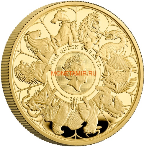  100  2021   (GB 100&#163; 2021 Queen's Beast 1oz Gold Proof Coin)..92 ()