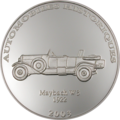  10  2003  W3 1922    (Congo 10 Francs 2003 Maybach W3 1922 Car History Silver Coin)..