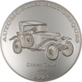  10  2003   1924    (Congo 10 Francs 2003 Citroen Trefle 1924 Car History Silver Coin)..