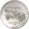  10  2002   1905    (Congo 10 Francs 2002 Buick Model C 1905 Car History Silver Coin)..