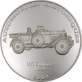  10  2003  1926    (Congo 10 Francs 2003 MG Bullnose 1924 Car History Silver Coin)..