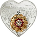   5  2014     (Cook Isl 5$ 2014 Happy Valentines Day Swarovski Silver Coin)..85