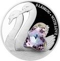  5  2016.       (Niue 5$ 2016 With Love Swan Czech Crystal Coins)..001257451816/60