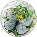  500  2017      3D (Mongolia 500T 2017 Exotic Butterflies Aporia Crataegi 3D Silver Coin)..000396354016/60
