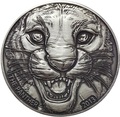    - 1000  2013   (Cote D`Ivoire Ivory Coast 1000FCFA 2013 Black Panther 1oz Silver Coin Antique)..000297247369