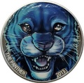    - 1000  2013   (Cote D`Ivoire Ivory Coast 1000FCFA 2013 Black Panther 1oz Silver Coin Colored)..000297247369