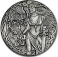  2  2017    (Tuvalu 2$ 2017 Norse Goddesses Freya 2 oz Silver High Relief)..000714354269/67