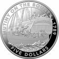  5  2019     (Australia 5$ 2019 Mutiny on the Bounty Ship 1 oz Silver Coin)..65
