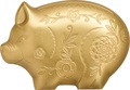  1000  2019    (Mongolia 1000 Togrog 2019 Gilded Jolly Pig Silver Coin 1oz)..000697957128/65