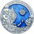   10  2020   250    (Solomon Isl 10$ 2020 Captain Cook Voyage of Discovery 250th Anniversary High Relief Enamel 3 Oz Silver Antique Coin)..65