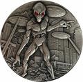  10000  2018     (Chad 10000 Francs 2018 Alien Invasion Swarovski UFO 2oz Silver Coin)..001069457845/65